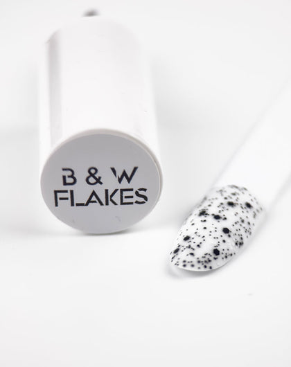TOP Black&White Flakes Matte - 12ml